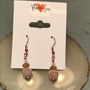Rose Gold Dangle Earrings